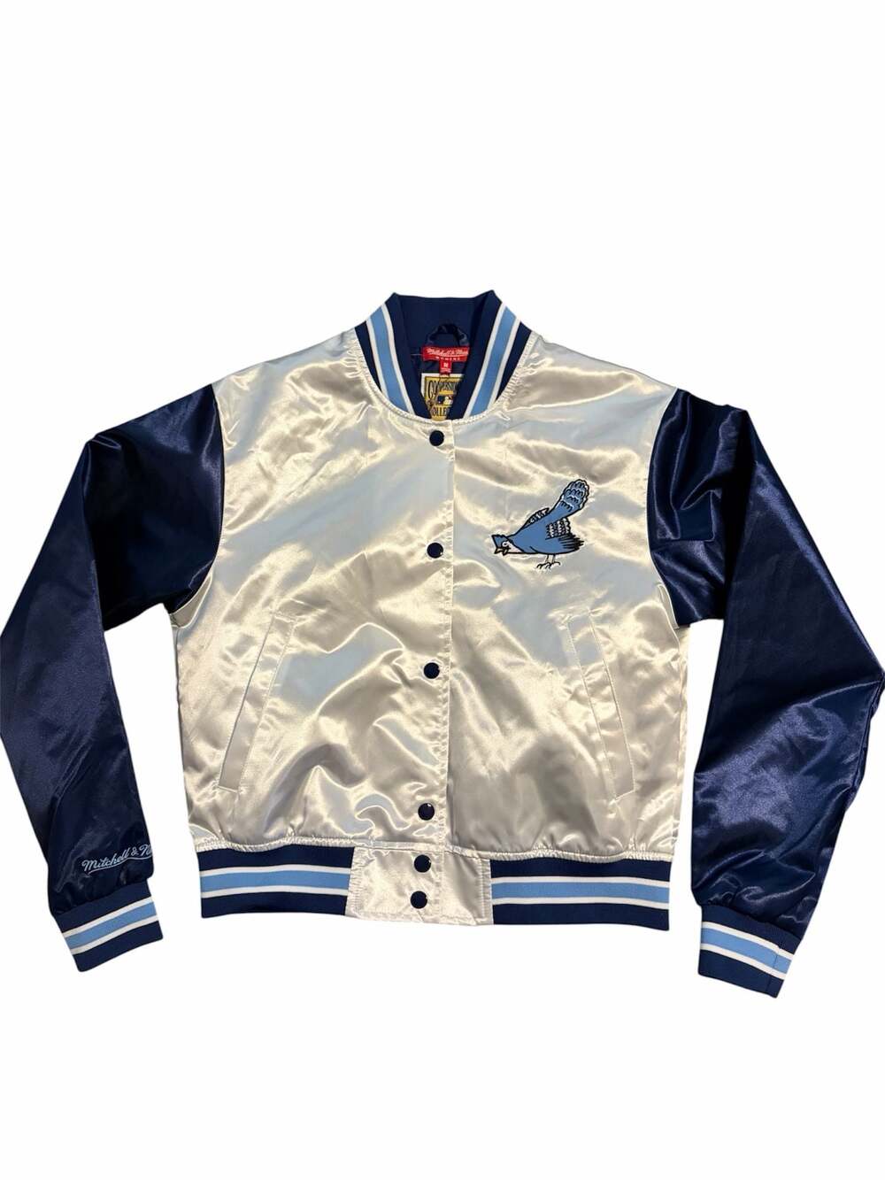Philadelphia Phillies Mitchell & Ness MLB Womens Large Varsity Jacket White New